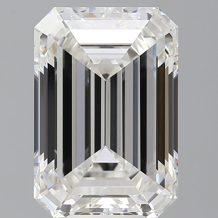 9.05 Carat Emerald Shaped, Ideal Cut, F Color, VVS2 Clarity, IGI Certified Lab Grown Diamond