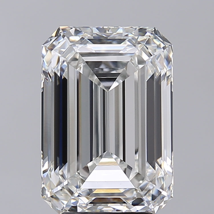 5.00 Carat Emerald Shaped, Very Good Cut, F Color, VVS2 Clarity, IGI Certified Lab Grown Diamond