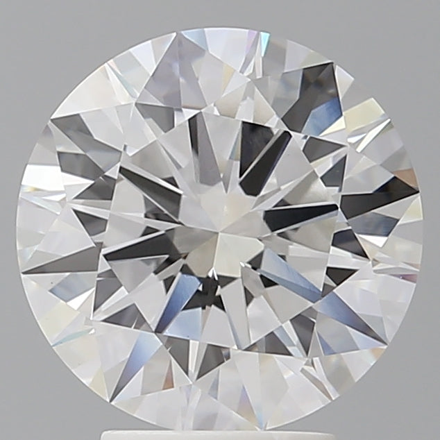 4.07 Carat Round Shaped, Ideal Cut, F Color, VVS2 Clarity, IGI Certified Lab Grown Diamond