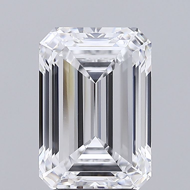 3.07 Carat Emerald Shaped, Ideal Cut, D Color, VVS1 Clarity, IGI Certified Lab Grown Diamond