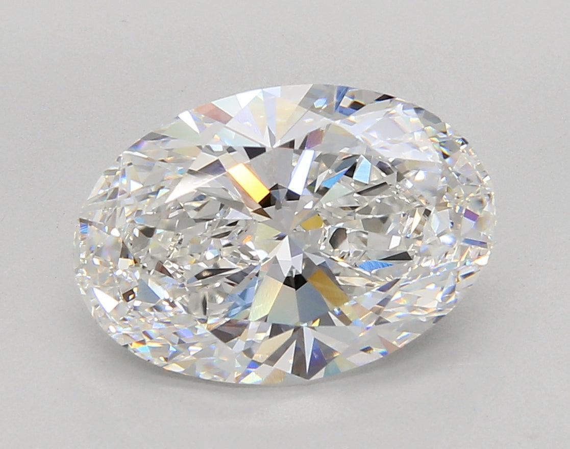 5.04 Carat Oval Shaped, Ideal Cut, E Color, VVS2 Clarity, IGI Certified Lab Grown Diamond