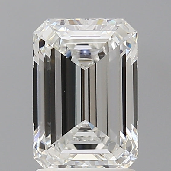 2.10 Carat Emerald Shaped, Ideal Cut, E Color, VVS2 Clarity, IGI Certified Lab Grown Diamond