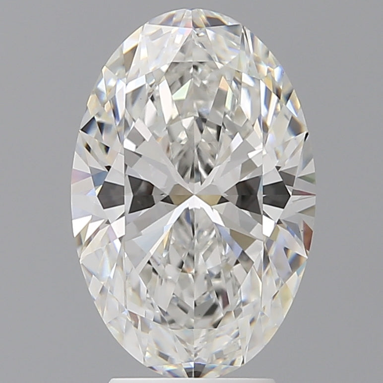 4.09 Carat Oval Shaped, Ideal Cut, F Color, VVS2 Clarity, IGI Certified Lab Grown Diamond