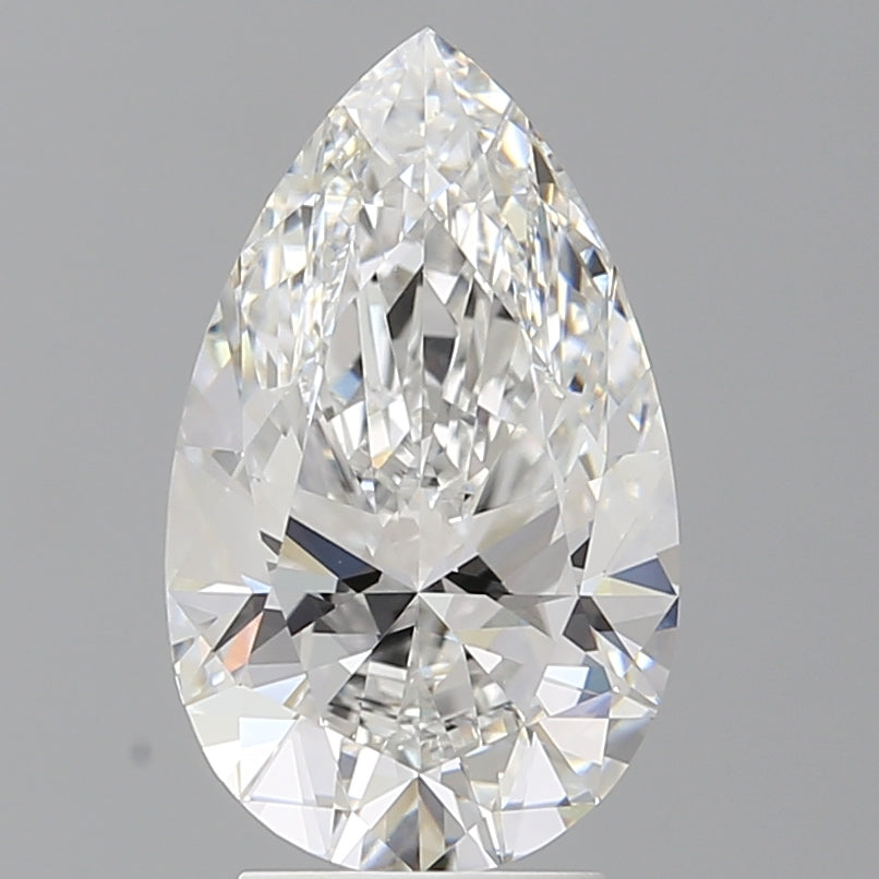 3.59 Carat Pear Shaped, Ideal Cut, E Color, VVS2 Clarity, IGI Certified Lab Grown Diamond
