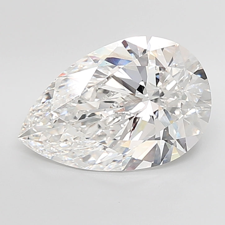 10.02 Carat Pear Shaped, Ideal Cut, E Color, VVS2 Clarity, IGI Certified Lab Grown Diamond