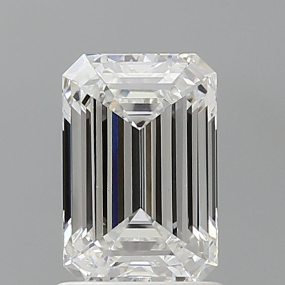 1.56 Carat Emerald Shaped, Ideal Cut, D Color, VVS2 Clarity, IGI Certified Lab Grown Diamond
