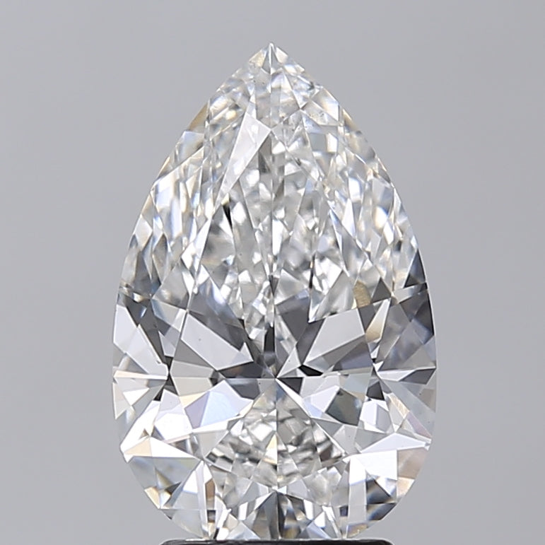 3.02 Carat Pear Shaped, Excellent Cut, F Color, VS1 Clarity, IGI Certified Lab Grown Diamond