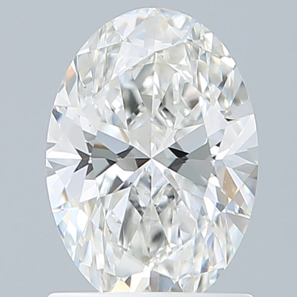 1.23 Carat Oval Shaped, Ideal Cut, F Color, VVS2 Clarity, IGI Certified Lab Grown Diamond