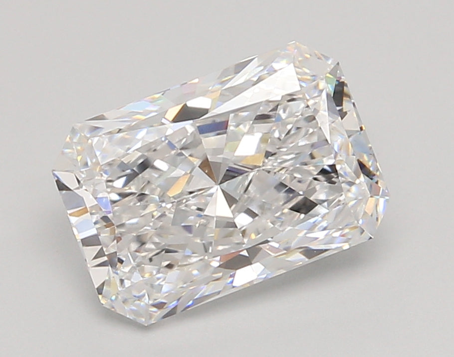3.04 Carat Radiant Shaped, Ideal Cut, D Color, VVS2 Clarity, IGI Certified Lab Grown Diamond