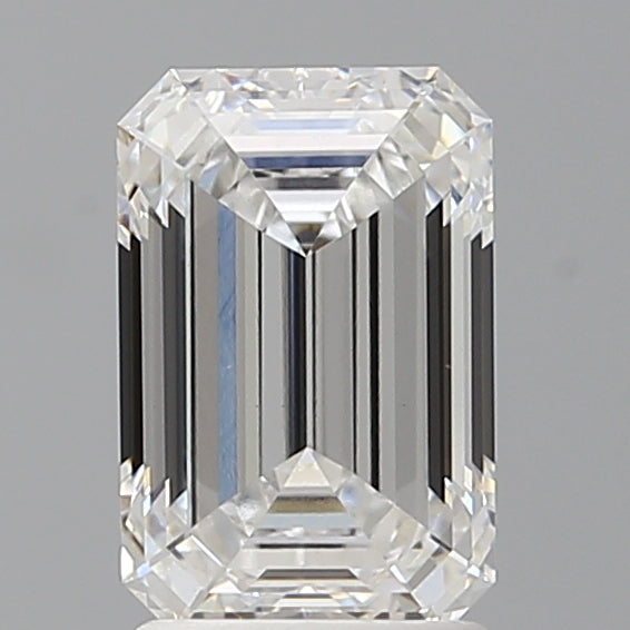 2.10 Carat Emerald Shaped, Ideal Cut, E Color, VVS2 Clarity, IGI Certified Lab Grown Diamond
