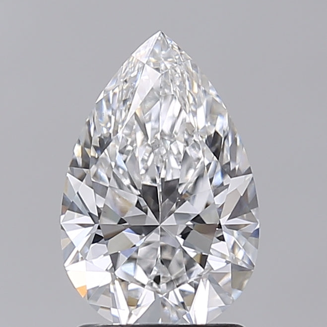 1.52 Carat Pear Shaped, Excellent Cut, D Color, VVS2 Clarity, IGI Certified Lab Grown Diamond