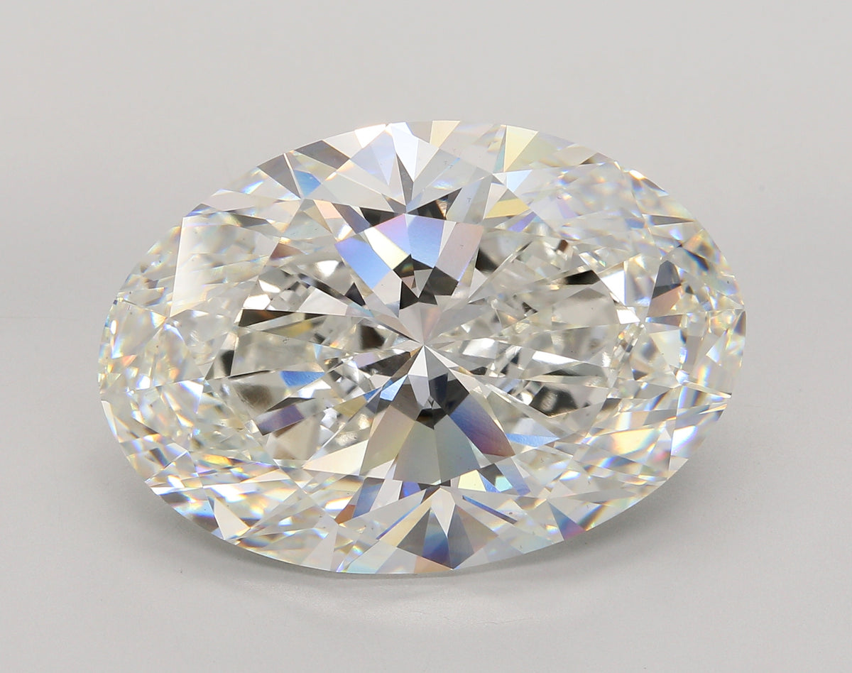 31.47 Carat Oval Shaped, Ideal Cut, G Color, VS1 Clarity, IGI Certified Lab Grown Diamond