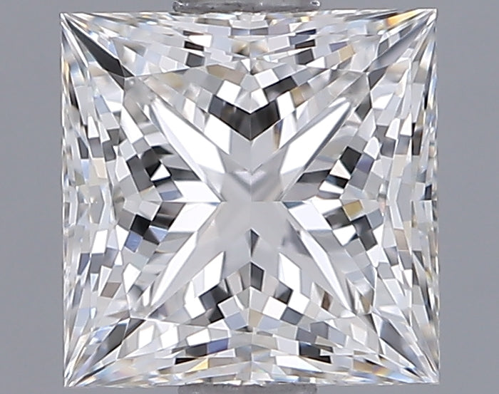 1.34 Carat Princess Shaped, Ideal Cut, E Color, VVS2 Clarity, IGI Certified Lab Grown Diamond