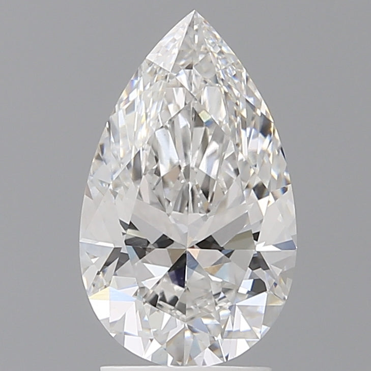 2.59 Carat Pear Shaped, Ideal Cut, E Color, VS1 Clarity, IGI Certified Lab Grown Diamond