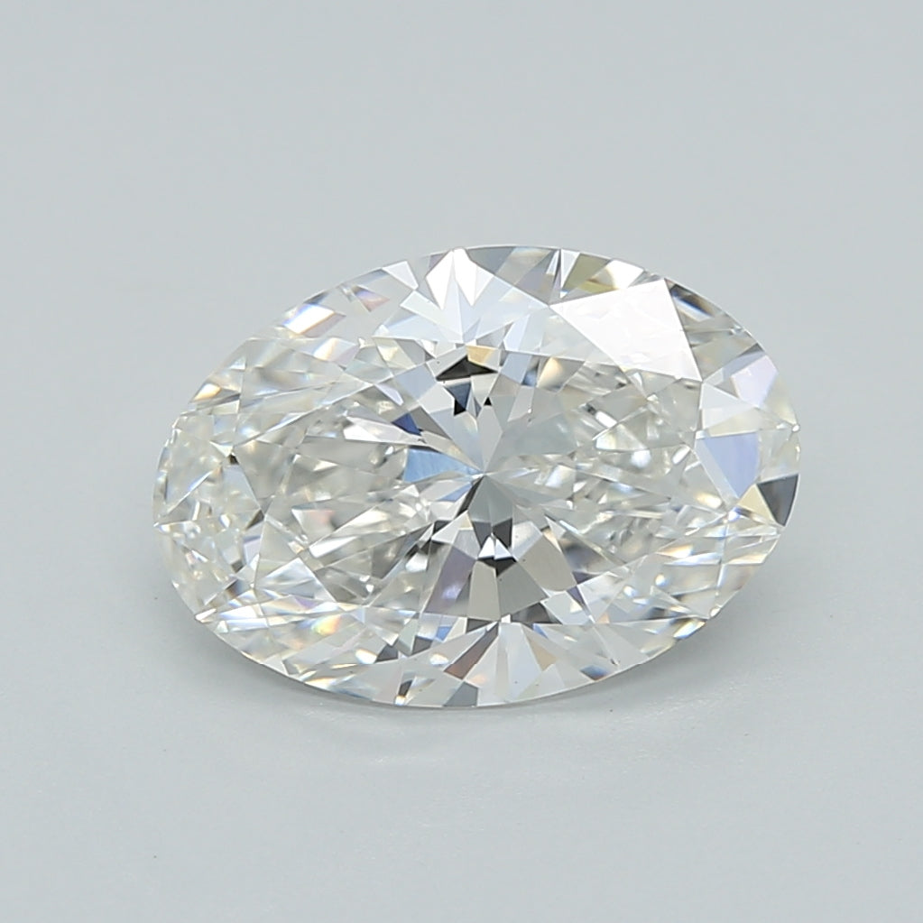 2.52 Carat Oval Shaped, Ideal Cut, F Color, VVS2 Clarity, IGI Certified Lab Grown Diamond
