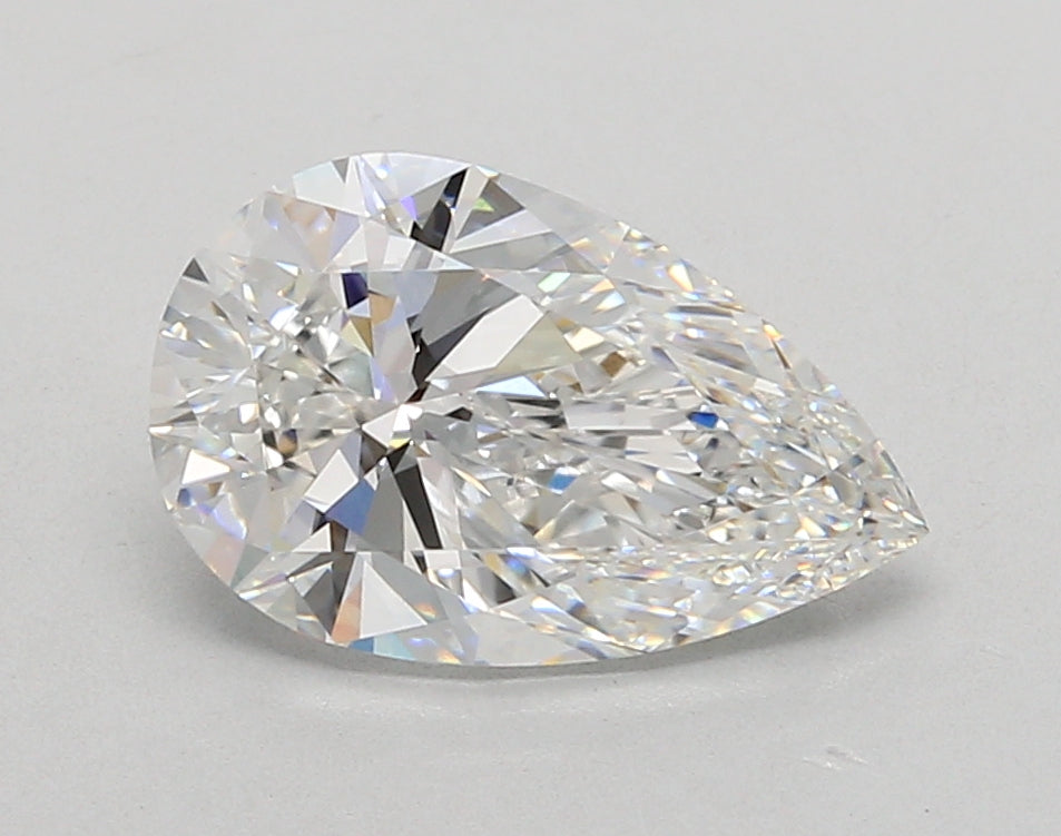 2.51 Carat Pear Shaped, Ideal Cut, E Color, VVS2 Clarity, IGI Certified Lab Grown Diamond