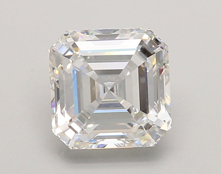 2.05 Carat Asscher Shaped, Ideal Cut, E Color, VVS1 Clarity, IGI Certified Lab Grown Diamond