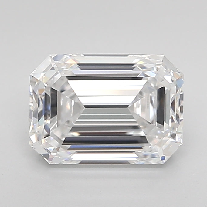 2.04 Carat Emerald Shaped, Ideal Cut, D Color, IF Clarity, IGI Certified Lab Grown Diamond
