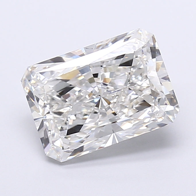 4.08 Carat Radiant Shaped, Very Good Cut, F Color, VVS2 Clarity, IGI Certified Lab Grown Diamond