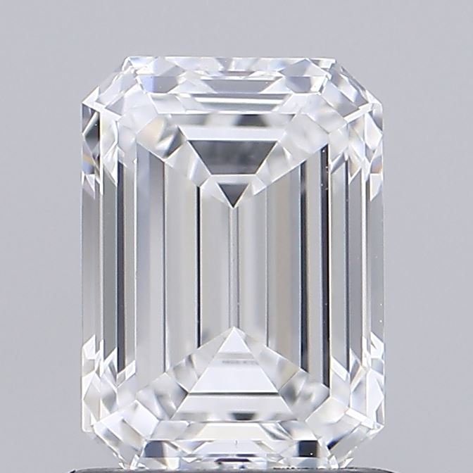 1.00 Carat Emerald Shaped, Ideal Cut, D Color, VS2 Clarity, IGI Certified Lab Grown Diamond