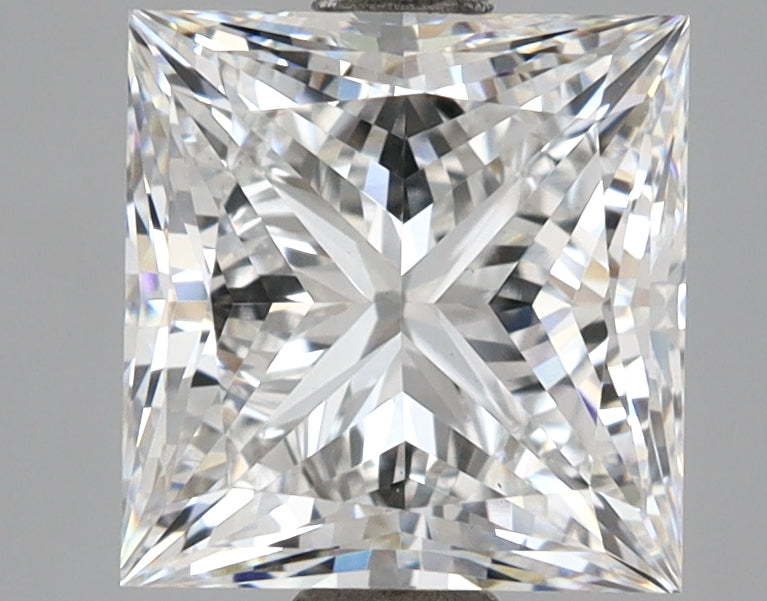 3.10 Carat Princess Shaped, Ideal Cut, E Color, VS1 Clarity, IGI Certified Lab Grown Diamond