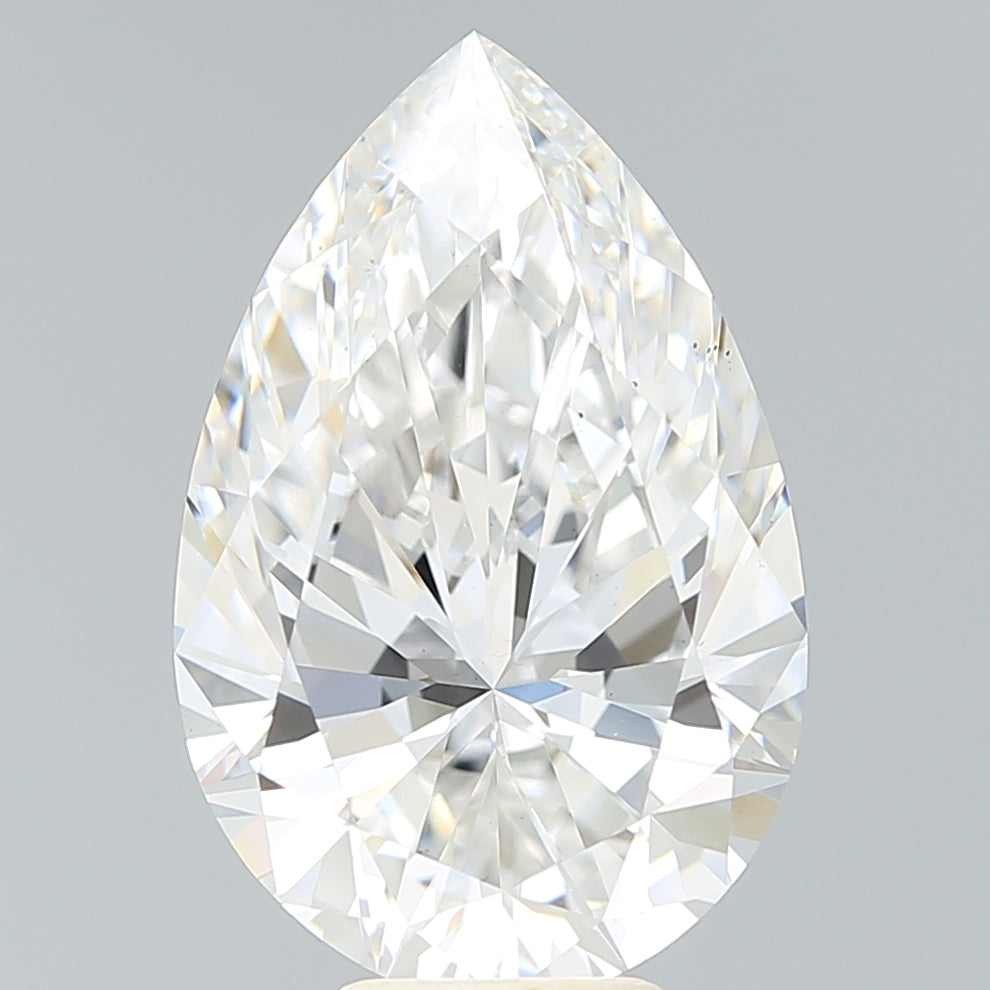 7.60 Carat Pear Shaped, Ideal Cut, F Color, VS2 Clarity, IGI Certified Lab Grown Diamond