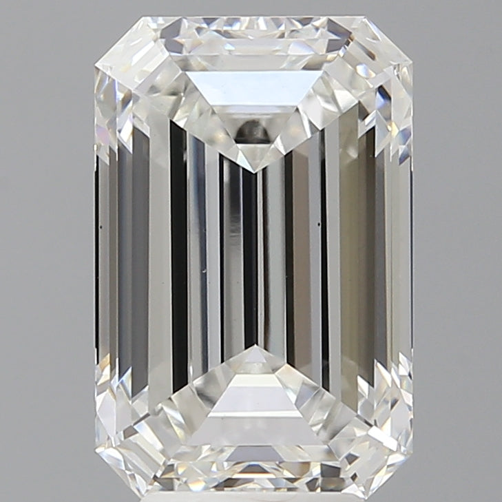5.43 Carat Emerald Shaped, Ideal Cut, F Color, VS1 Clarity, IGI Certified Lab Grown Diamond