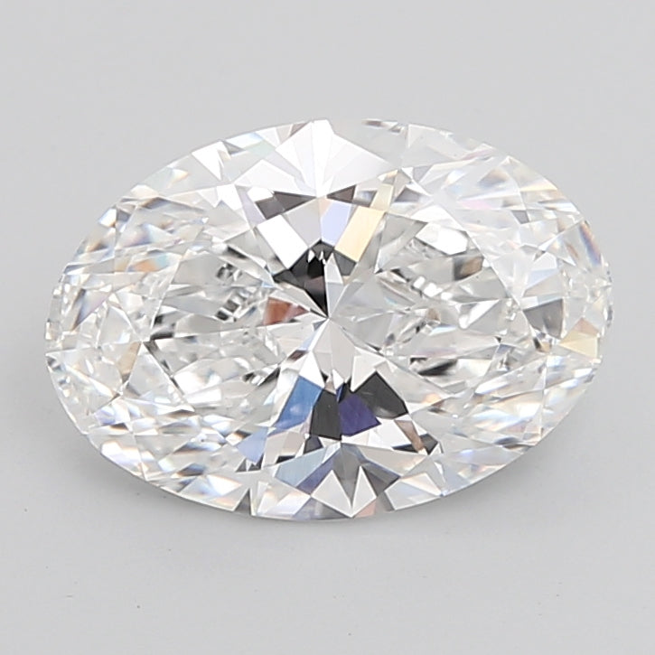 6.08 Carat Oval Shaped, Ideal Cut, D Color, VVS2 Clarity, IGI Certified Lab Grown Diamond