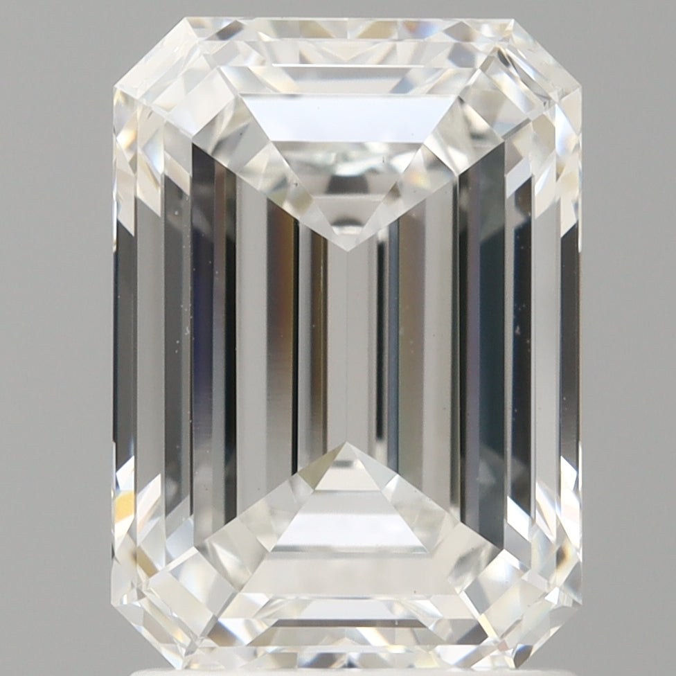 2.04 Carat Emerald Shaped, Ideal Cut, E Color, VS1 Clarity, IGI Certified Lab Grown Diamond