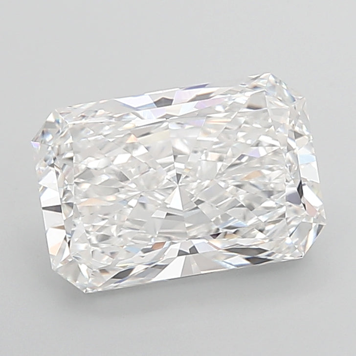 6.07 Carat Radiant Shaped, Ideal Cut, E Color, VVS2 Clarity, IGI Certified Lab Grown Diamond