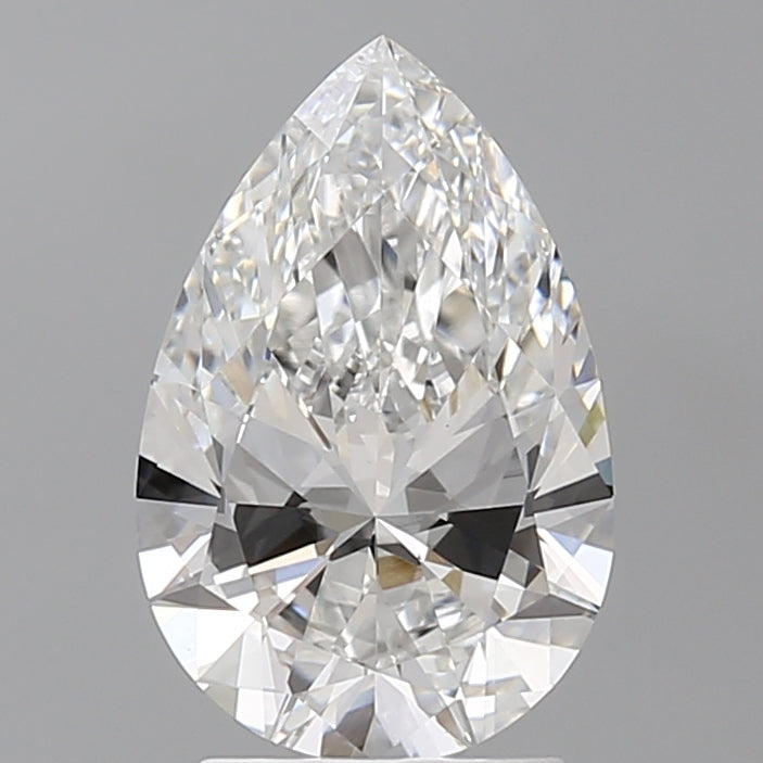 2.50 Carat Pear Shaped, Ideal Cut, E Color, VVS2 Clarity, IGI Certified Lab Grown Diamond