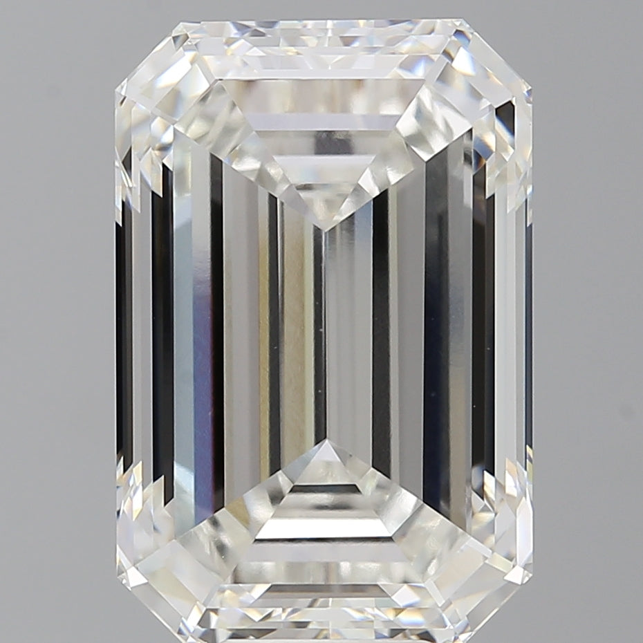 12.02 Carat Emerald Shaped, Excellent Cut, F Color, VVS2 Clarity, IGI Certified Lab Grown Diamond