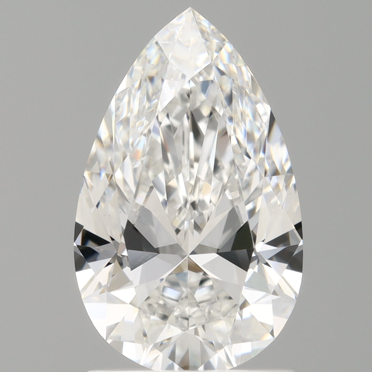 1.59 Carat Pear Shaped, Ideal Cut, E Color, VVS2 Clarity, IGI Certified Lab Grown Diamond