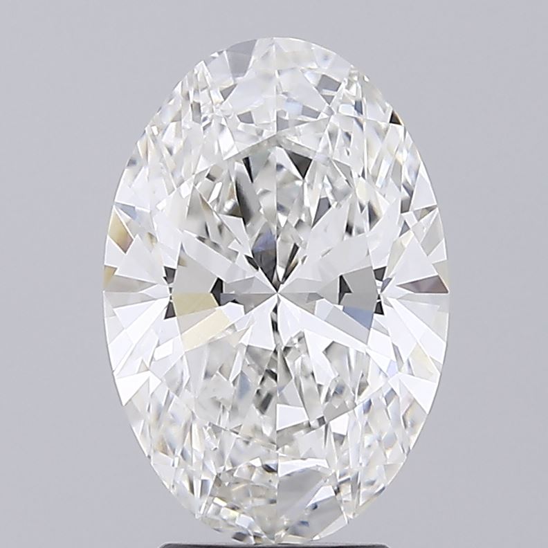 4.03 Carat Oval Shaped, Ideal Cut, F Color, VVS2 Clarity, IGI Certified Lab Grown Diamond