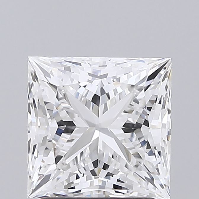 2.07 Carat Princess Shaped, Ideal Cut, D Color, VVS2 Clarity, IGI Certified Lab Grown Diamond