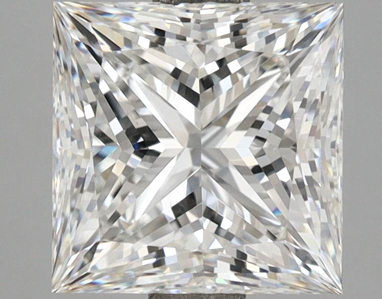 3.08 Carat Princess Shaped, Ideal Cut, E Color, VVS2 Clarity, IGI Certified Lab Grown Diamond