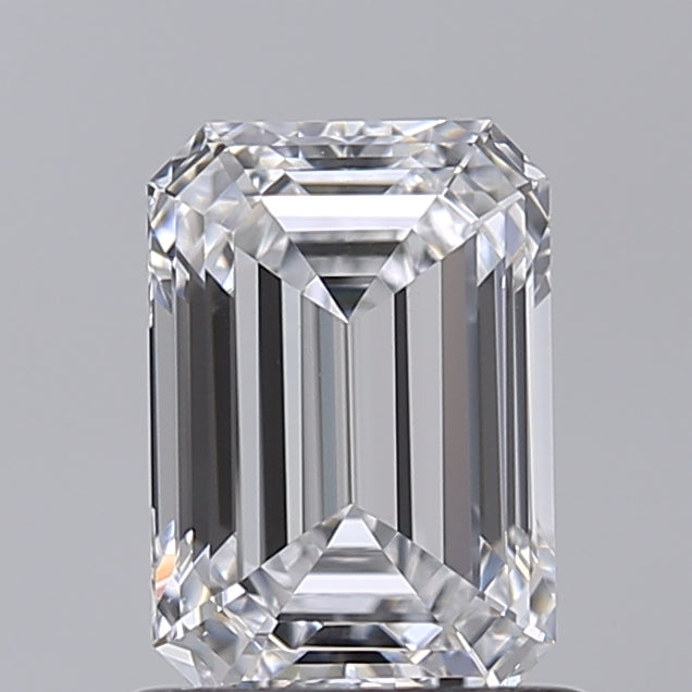 1.01 Carat Emerald Shaped, Excellent Cut, D Color, VVS2 Clarity, IGI Certified Lab Grown Diamond