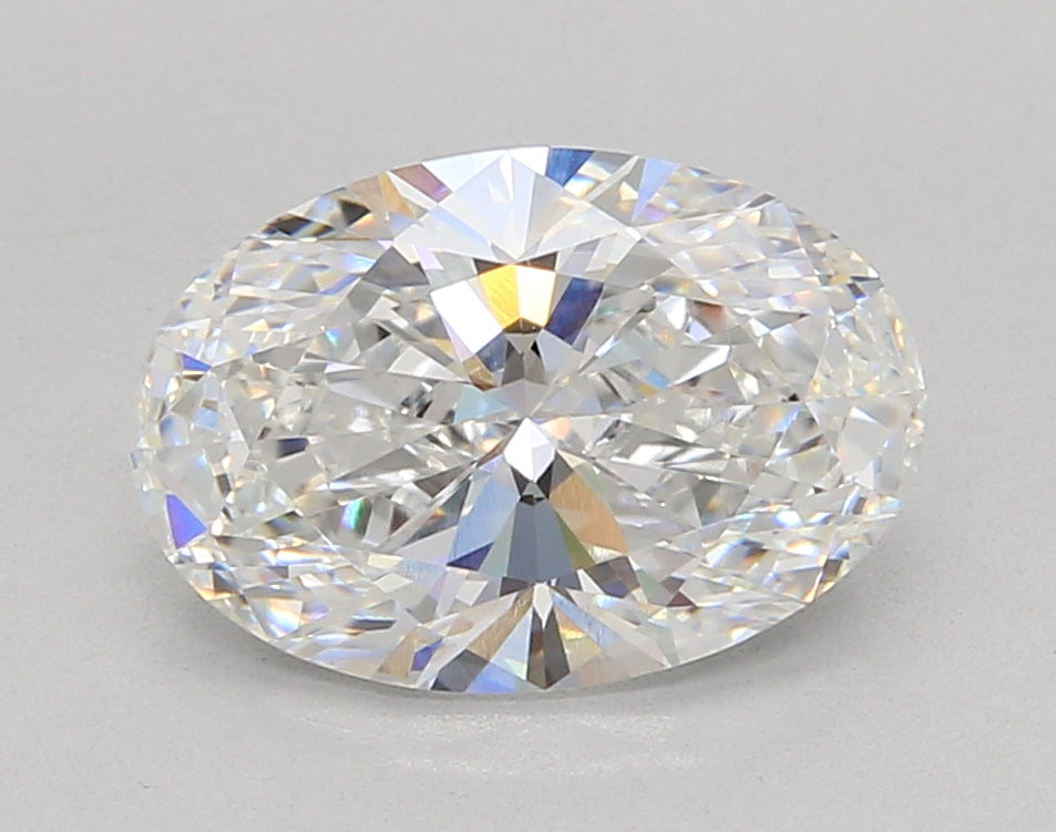 3.06 Carat Oval Shaped, Ideal Cut, E Color, VVS2 Clarity, IGI Certified Lab Grown Diamond