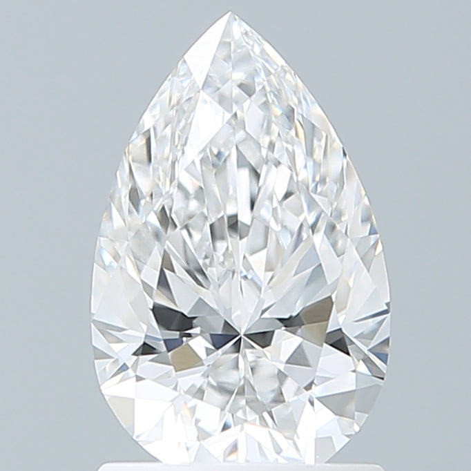 1.29 Carat Pear Shaped, Ideal Cut, E Color, VVS1 Clarity, IGI Certified Lab Grown Diamond