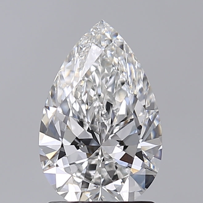 1.52 Carat Pear Shaped, Very Good Cut, F Color, VVS2 Clarity, IGI Certified Lab Grown Diamond