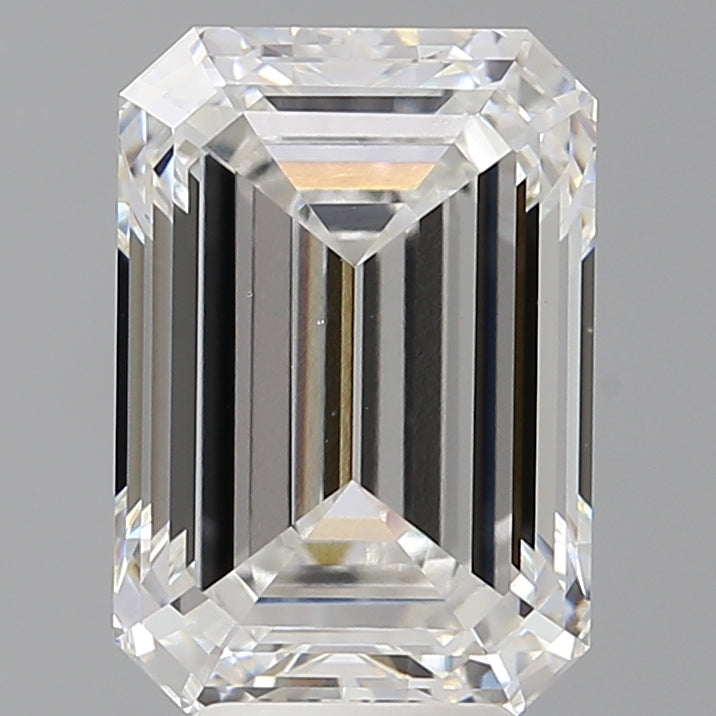 5.50 Carat Emerald Shaped, Ideal Cut, F Color, VVS2 Clarity, IGI Certified Lab Grown Diamond
