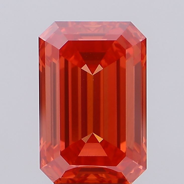 4.31 Carat Emerald Shaped, Ideal Cut, VVS2 Clarity, IGI Certified Lab Grown Diamond