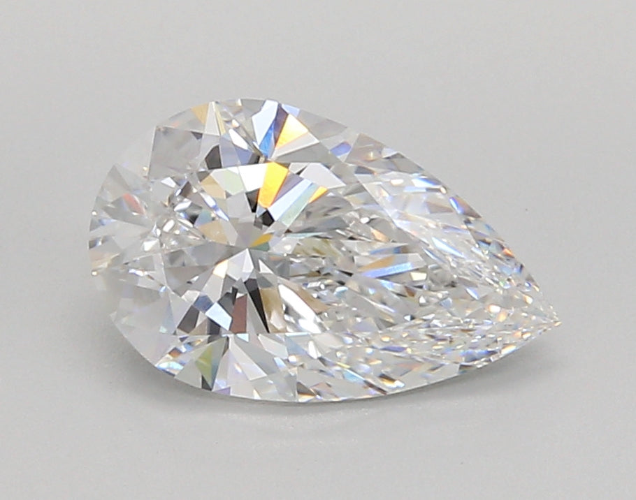 2.04 Carat Pear Shaped, Ideal Cut, E Color, VVS2 Clarity, IGI Certified Lab Grown Diamond