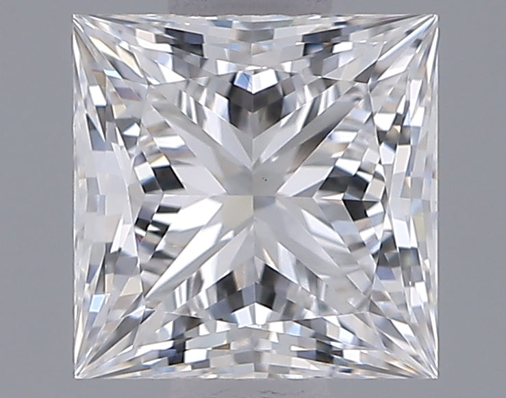 1.04 Carat Princess Shaped, Ideal Cut, D Color, VVS2 Clarity, IGI Certified Lab Grown Diamond