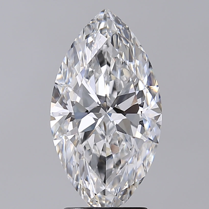 3.02 Carat Marquise Shaped, Excellent Cut, E Color, VVS2 Clarity, IGI Certified Lab Grown Diamond