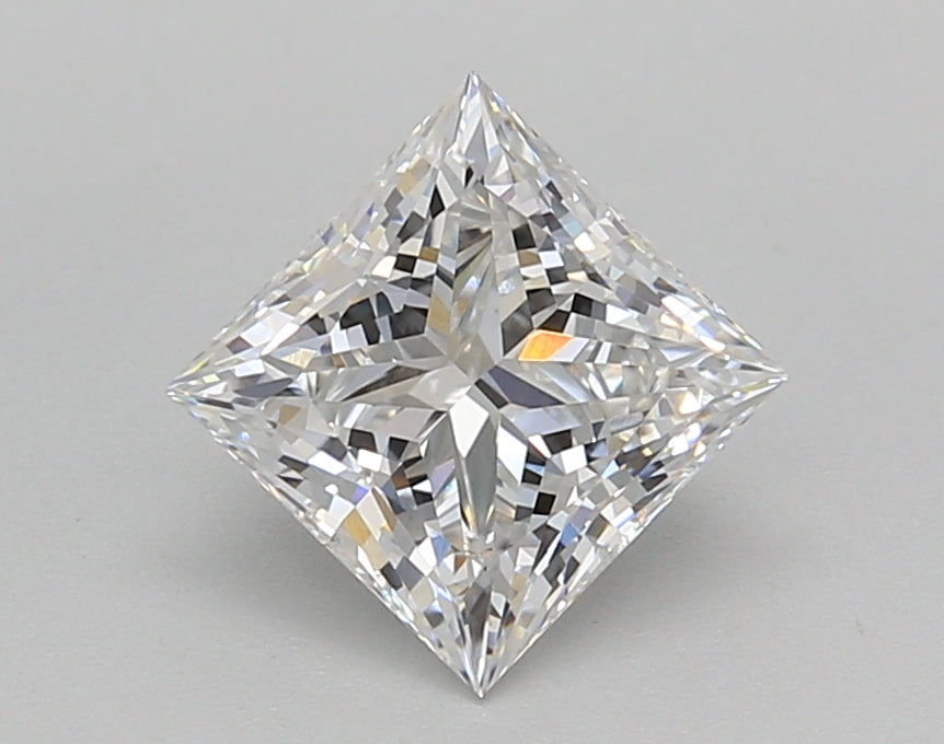 1.52 Carat Princess Shaped, Excellent Cut, E Color, VVS2 Clarity, IGI Certified Lab Grown Diamond