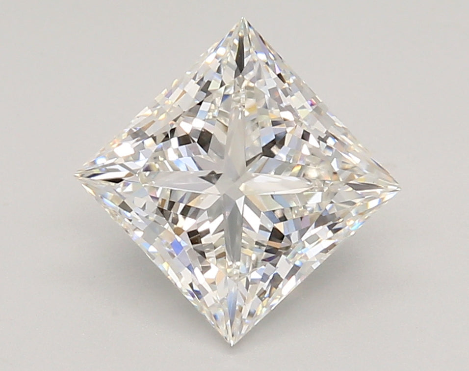 2.42 Carat Princess Shaped, Ideal Cut, F Color, VS1 Clarity, IGI Certified Lab Grown Diamond