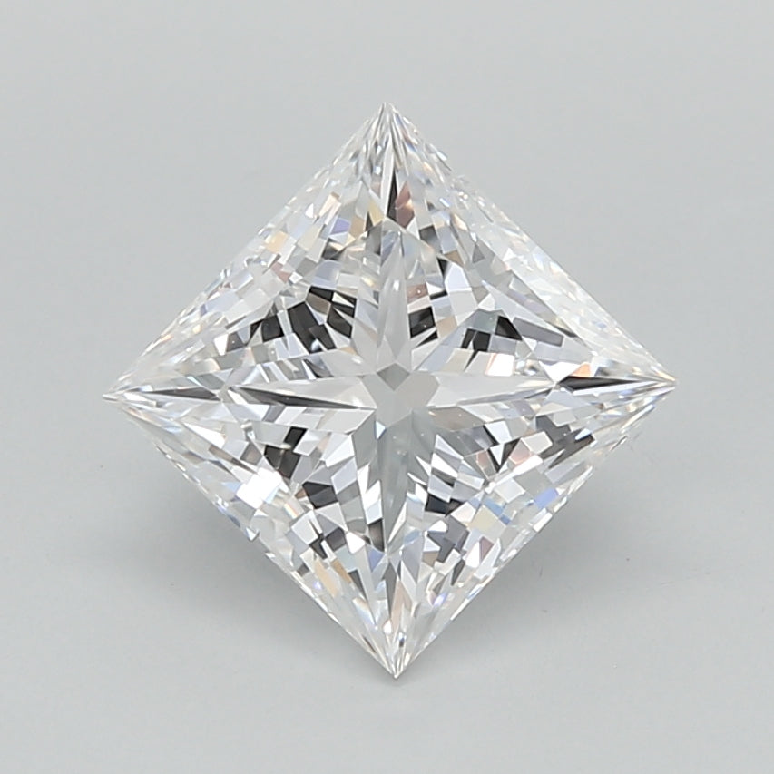 1.91 Carat Princess Shaped, Ideal Cut, E Color, VVS2 Clarity, IGI Certified Lab Grown Diamond
