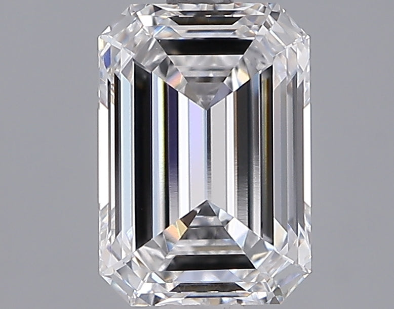 2.05 Carat Emerald Shaped, Ideal Cut, D Color, VVS2 Clarity, IGI Certified Lab Grown Diamond