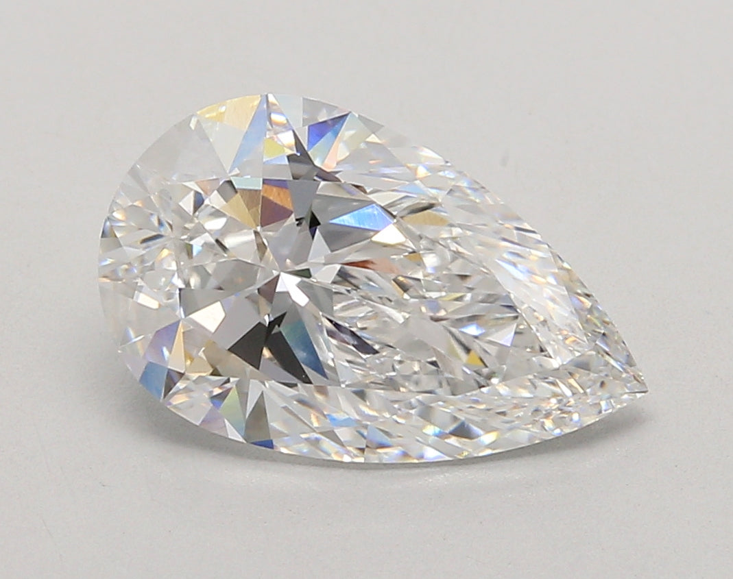 3.55 Carat Pear Shaped, Ideal Cut, E Color, VVS1 Clarity, IGI Certified Lab Grown Diamond
